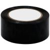 VINYL FLOOR SAFETY MARKING TAPE, 2" x 36 YDS, 6MIL, PVC, BLACK COLOR (6 Rolls)