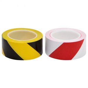 Alternative view of VINYL FLOOR SAFETY MARKING TAPE, 2" x 36 YDS, 6MIL, PVC, RED/WHITE COLOR (6 Rolls)