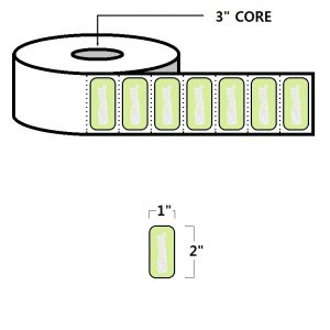 DIRECT THERMAL LABELS - 2" X 1", GREEN (PMS372)