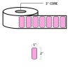 DIRECT THERMAL LABELS - 2" X 1", PINK (PMS236)