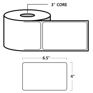 DIRECT THERMAL LABELS - 4" X 6.5", WHITE