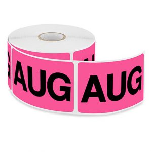 MONTHLY LABEL 2" X 3", 'AUG'
