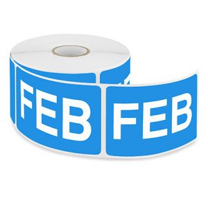 MONTHLY LABEL 2" X 3", 'FEB'