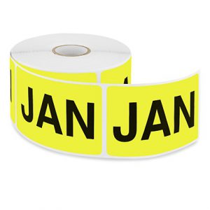 MONTHLY LABEL 2" X 3", 'JAN'