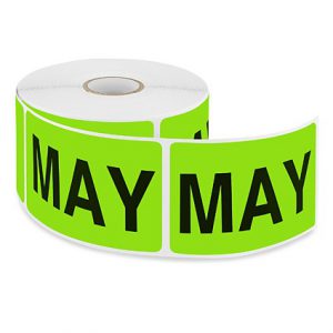 MONTHLY LABEL 2" X 3", 'MAY'