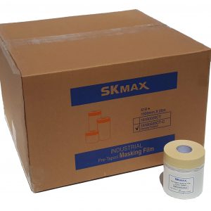 SKmax PRE-TAPED MASKING FILM PAINTER'S PLASTIC 1.5 FEET BY 82 FEET (1CASE, 50ROLLS)
