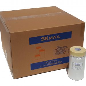 SKmax PRE-TAPED MASKING FILM PAINTER'S PLASTIC 3 FEET BY 82 FEET (1CASE, 50ROLLS)