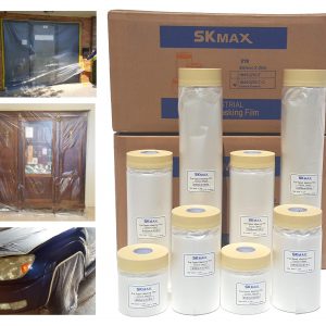 Alternative view of SKmax PRE-TAPED MASKING FILM PAINTER'S PLASTIC 1.5 FEET BY 82 FEET (1CASE, 50ROLLS)