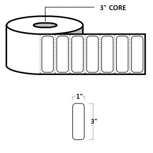DIRECT THERMAL LABELS - 3" X 1", WHITE