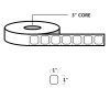 THERMAL TRANSFER LABELS - 1" X 1", WHITE