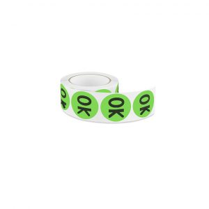 'OK' LABEL 1" CIRCLE