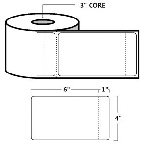 THERMAL TRANSFER LABELS - 4" X 7", WHITE