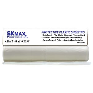 SKmax PLASTIC SHEETING-MASKING FILM, 16' X 350' (4.83M X 105M)/ROLL