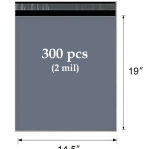 SKmax 2 MIL POLY MAILERS SHIPPING BAGS 14.5"x19" CASE (300PCS)