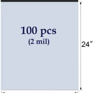 SKmax 2 MIL POLY MAILERS SHIPPING BAGS 19"x24" 100PCS/PACK