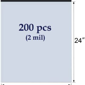 SKmax 2 MIL POLY MAILERS SHIPPING BAGS 19"x24" CASE (200PCS)