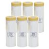 SKmax PRE-TAPED MASKING FILM PAINTER'S PLASTIC 5 FEET BY 82 FEET 6ROLLS