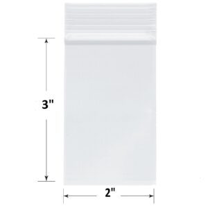 Alternative view of SKmax 2 MIL CLEAR RECLOSABLE ZIP TOP LOCK STORAGE BAGS 2" X 3" (1000PCS)