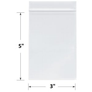 Alternative view of SKmax 2 MIL CLEAR RECLOSABLE ZIP TOP LOCK STORAGE BAGS 3" X 5" (1000PCS)